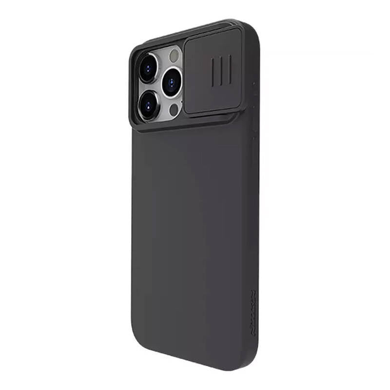 Nillkin CamShield Silky Silicone Case til iPhone 15 Pro (klassisk sort))