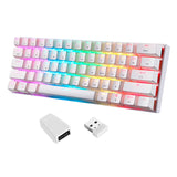 Trådløst mekanisk tastatur Motospeed SK62 Hvid (blå switch)