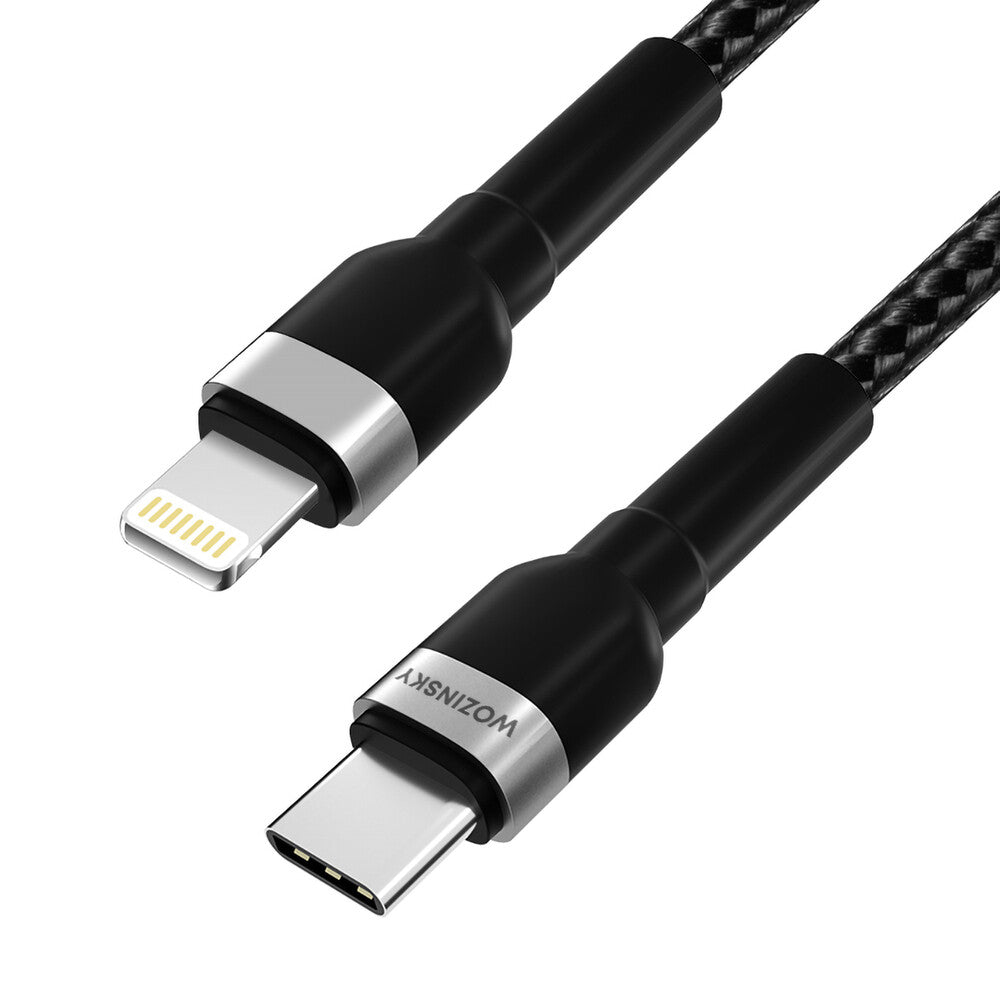 Wozinsky 5907769308758 Lightning kabel 1 m Sort