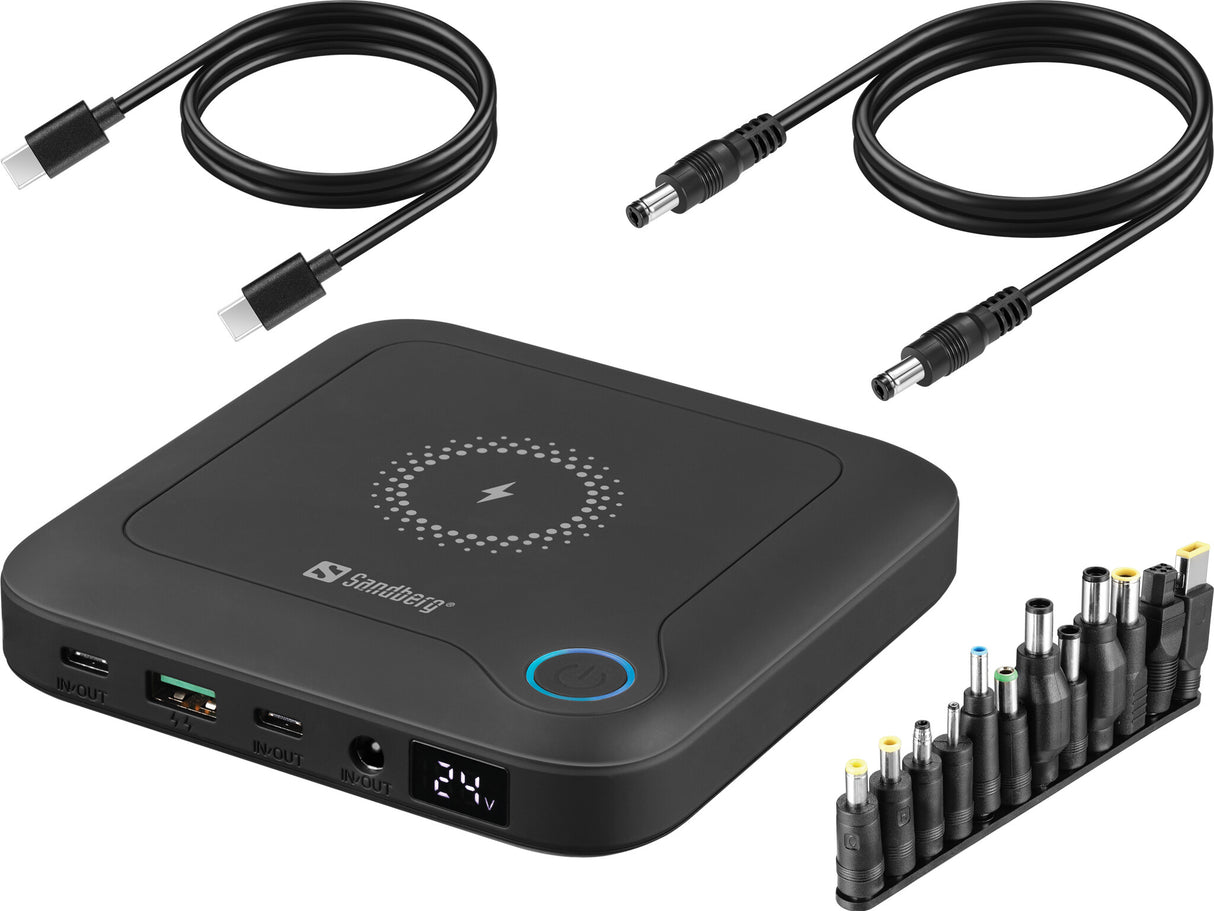 Sandberg 421-46 powerbank Lithium-Ion (Li-Ion) 25000 mAh Trådløs opladning Sort