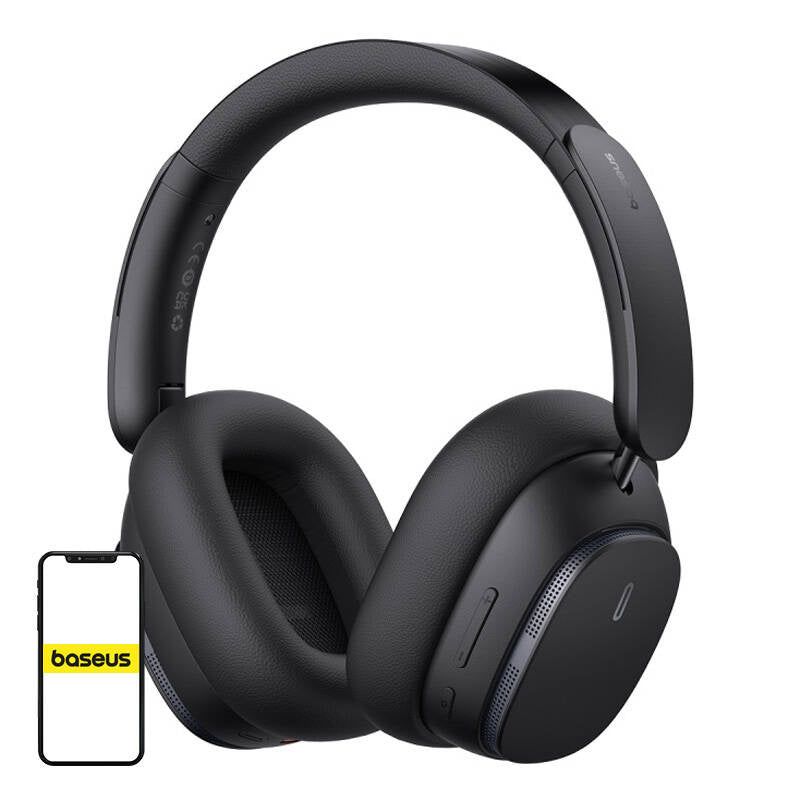 Baseus Bowie H1 trådløse hovedtelefoner Bluetooth 5.2 (sort)