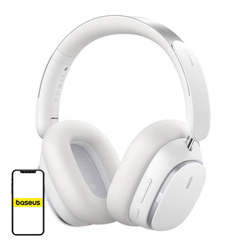 Baseus Bowie H1 trådløse hovedtelefoner Bluetooth 5.2 (hvid)