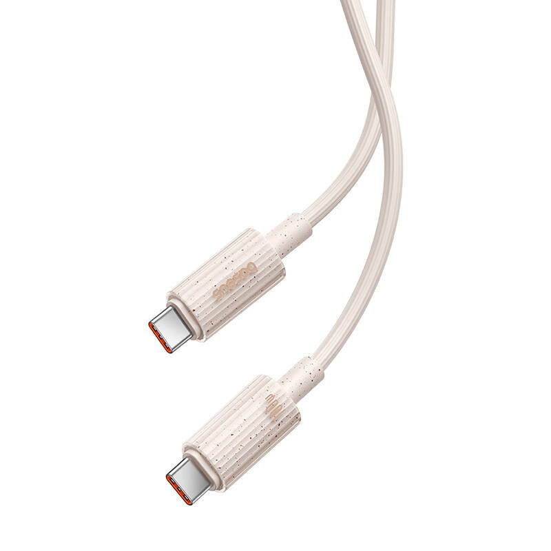 Hurtig opladning kabel Baseus USB-C til USB-C Habitat Series 1m 100W (rosa)