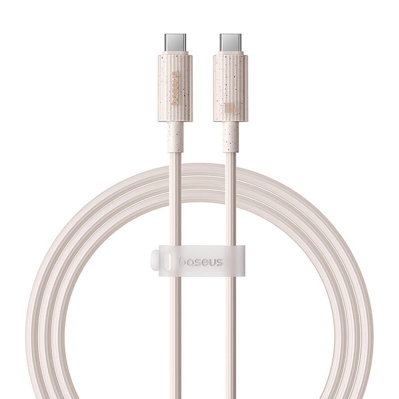 Hurtig opladning kabel Baseus USB-C til USB-C Habitat Series 1m 100W (rosa)
