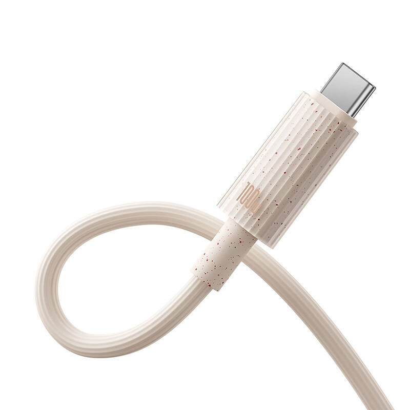Hurtig opladning kabel Baseus USB-C til USB-C Habitat Series 1m 100W (rosa)