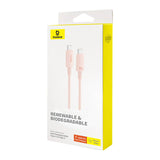 Hurtig opladning kabel Baseus USB-C til USB-C Habitat Series 1m 100W (rosa)