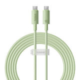 Hurtig opladning kabel Baseus USB-C til USB-C Habitat Series 2m 100W (grøn)
