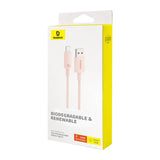 Hurtig opladning kabel Baseus USB til USB-C Habitat Series 1m 100W (rosa)