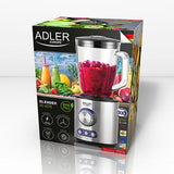 Adler AD 4078 blender Bordplade blender 1700 W Sort, Rustfrit stål, Transparent