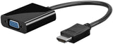 Goobay 68793 videokabel adapter 0,1 m VGA (D-Sub) HDMI Type A (Standard) Sort
