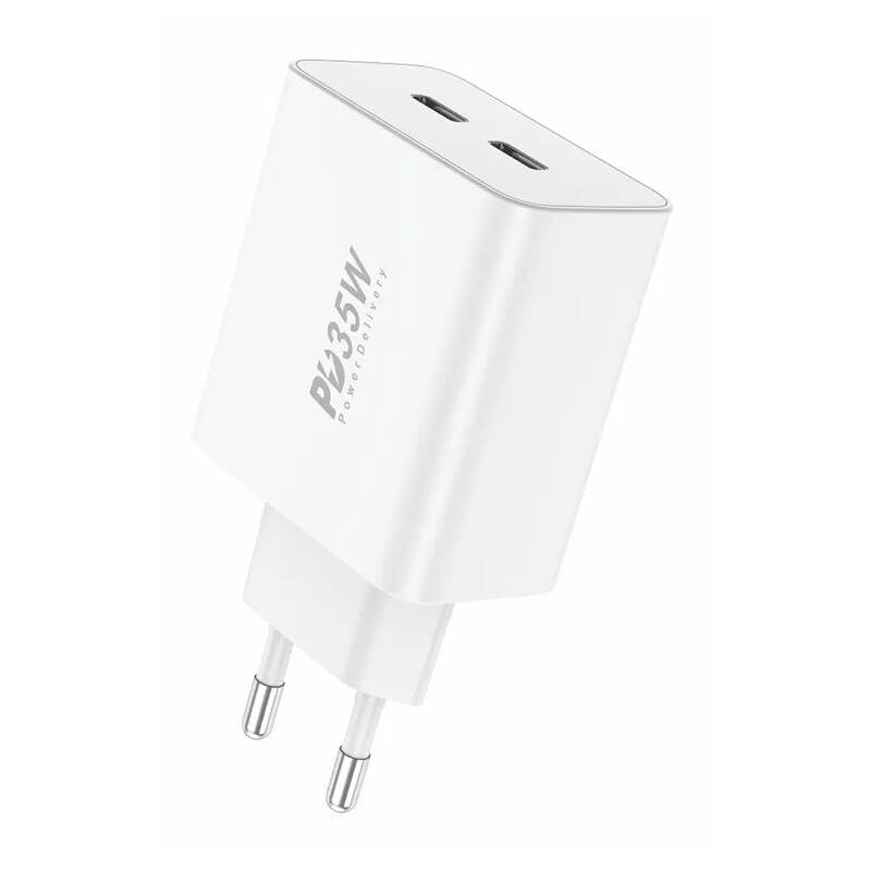 Væglader Foneng EU50 PD 35W 2x USB-C-porte (hvid)