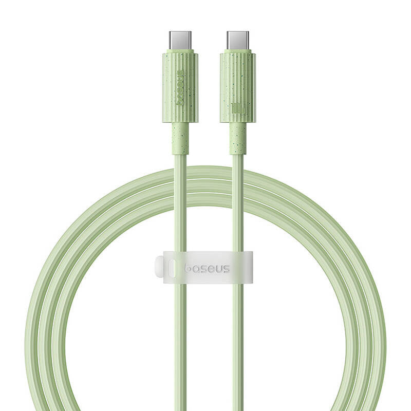 Hurtig opladning kabel Baseus USB-C til USB-C Habitat Series 1m 100W (grøn)