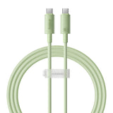 Hurtig opladning kabel Baseus USB-C til USB-C Habitat Series 1m 100W (grøn)