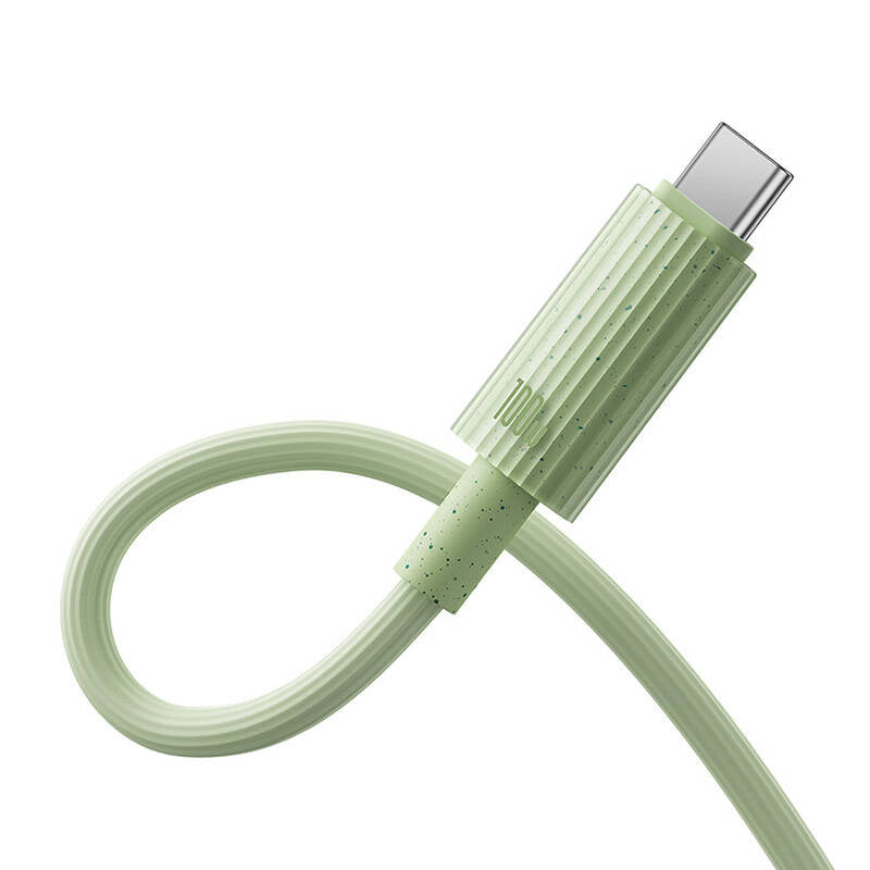 Hurtig opladning kabel Baseus USB-C til USB-C Habitat Series 1m 100W (grøn)