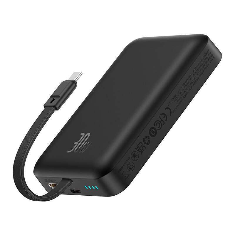 Powerbank Baseus Magnetic Mini 10000mAh, USB-C 30W MagSafe (sort)
