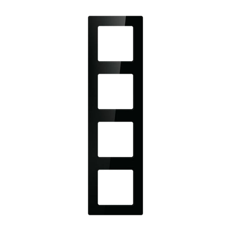 Kvadruple ramme stikkontakt Avatto N-TS10-Frame-B4 (sort)