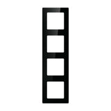 Kvadruple ramme stikkontakt Avatto N-TS10-Frame-B4 (sort)