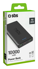 SBS TTBB10000FASTPD2 powerbank 10000 mAh Sort