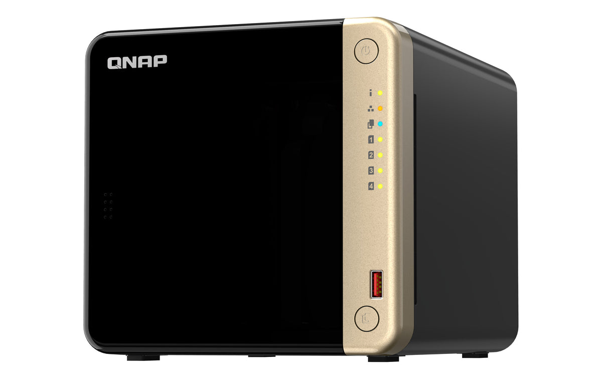 QNAP TS-464 NAS Tower Intel(R) Celeron(R) N5095 8 GB DDR4 0 TB QNAP QTS Black