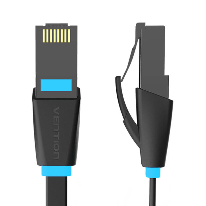 Flad netværkskabel UTP CAT6 Vention IBJBN RJ45 Ethernet 1000Mbps 15m sort