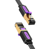 Flad netværkskabel UTP CAT7 Vention ICABJ RJ45 Ethernet 10Gbps 5m sort