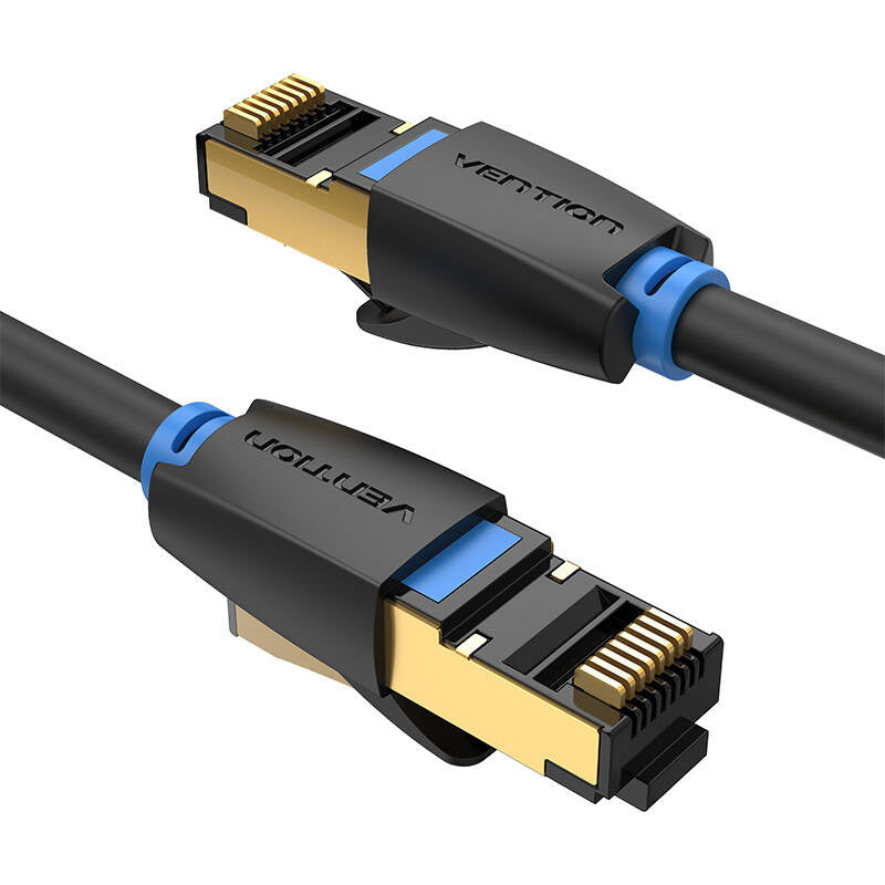 Netkablet CAT8 SFTP Vention IKABF RJ45 Ethernet 40Gbps 1m sort