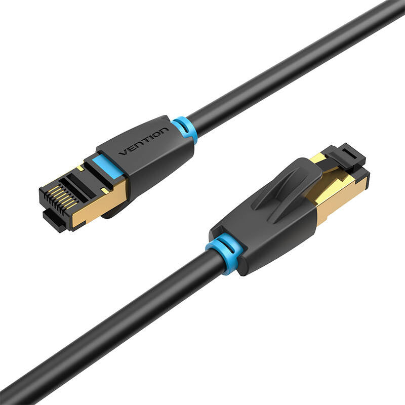 Netkablet CAT8 SFTP Vention IKABF RJ45 Ethernet 40Gbps 1m sort