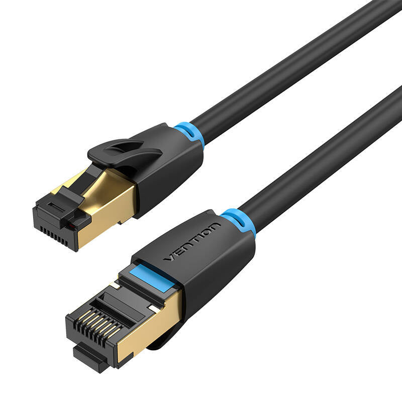 Netkablet CAT8 SFTP Vention IKABF RJ45 Ethernet 40Gbps 1m sort