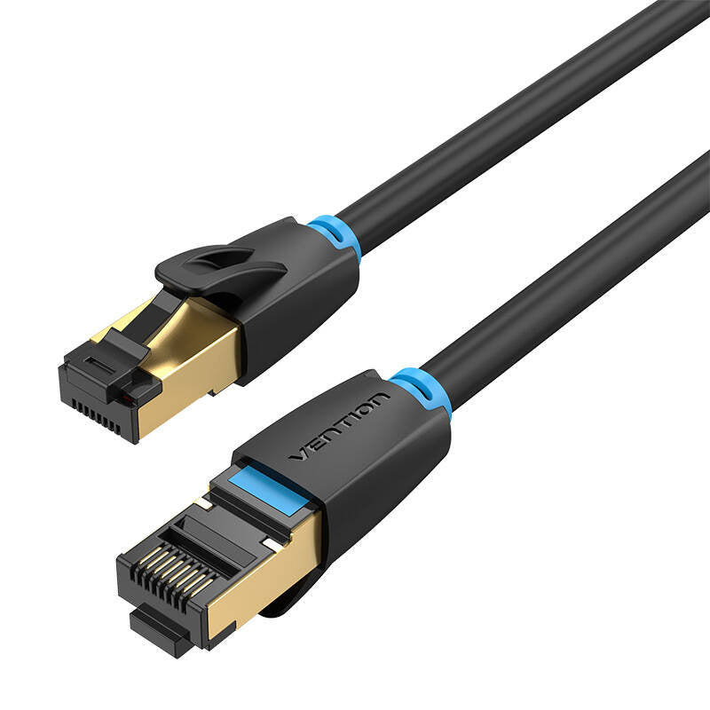 Netværkskabel CAT8 SFTP Vention IKABK RJ45 Ethernet 40Gbps 8m sort
