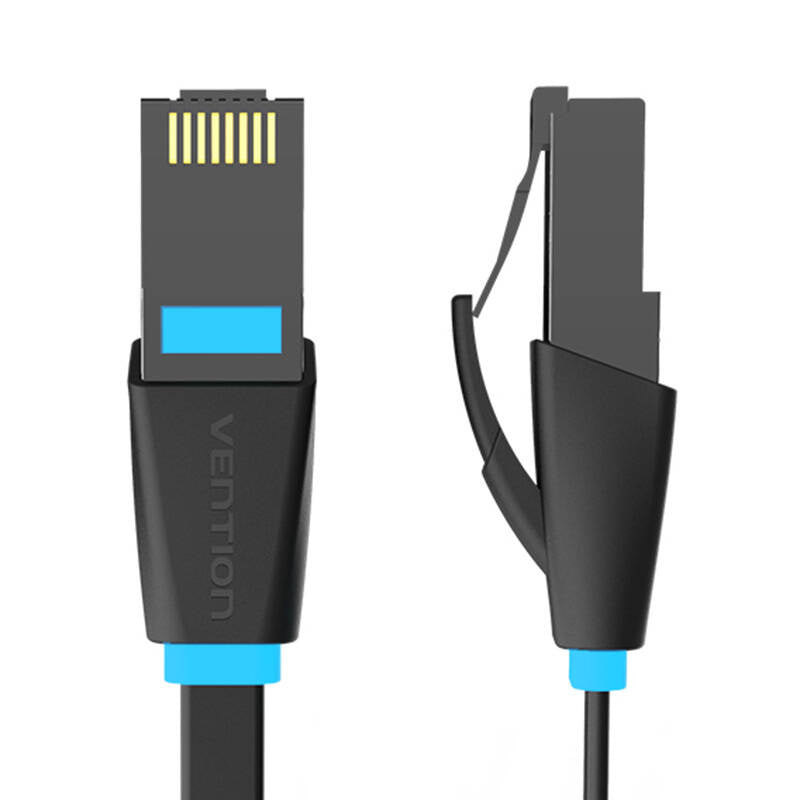 Flad netværkskabel UTP CAT6 Vention IBJBX RJ45 Ethernet 1000Mbps 50m sort