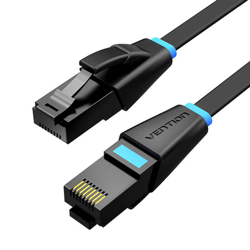 Flad netværkskabel UTP CAT6 Vention IBJBX RJ45 Ethernet 1000Mbps 50m sort