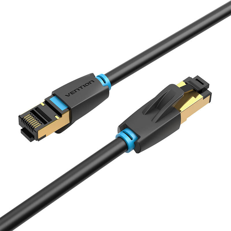 Netværkskabel CAT8 SFTP Vention IKABL RJ45 Ethernet 40Gbps 10m sort