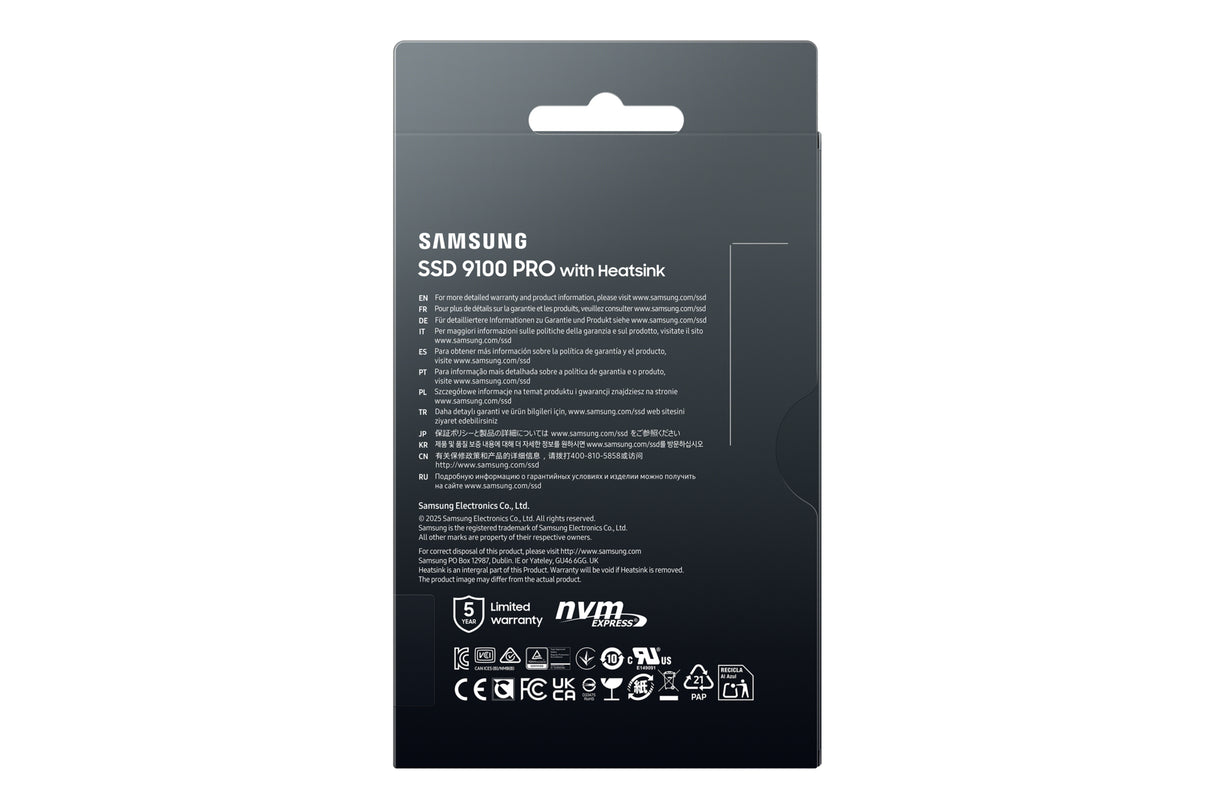 Samsung 9100 PRO Solid state-drev MZ-VAP2T0 2TB M.2 PCI Express 5.0 x4 (NVMe)