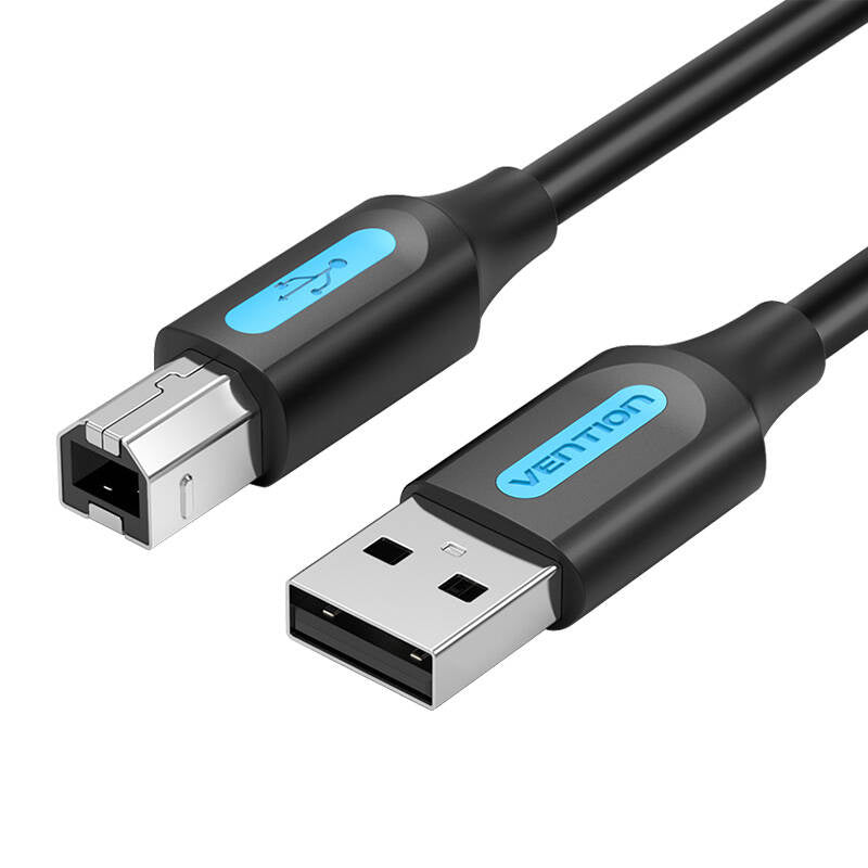USB 2.0 A til B kabel Vention COQBJ 2A 5m sort PVC