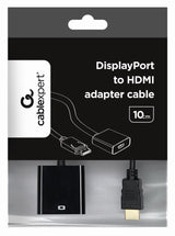 Gembird A-DPM-HDMIF-002 videokabel adapter 0,1 m DisplayPort HDMI Type A (Standard) Sort