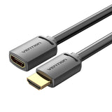 HDMI 2.0 Mand til HDMI 2.0 Kvindelig udvidelseskabel Vention AHCBH 2m, 4K 60Hz, (Sort)