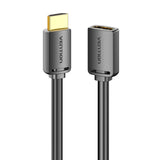 HDMI 2.0 Mand til HDMI 2.0 Kvindelig udvidelseskabel Vention AHCBJ 5m, 4K 60Hz, (Sort)