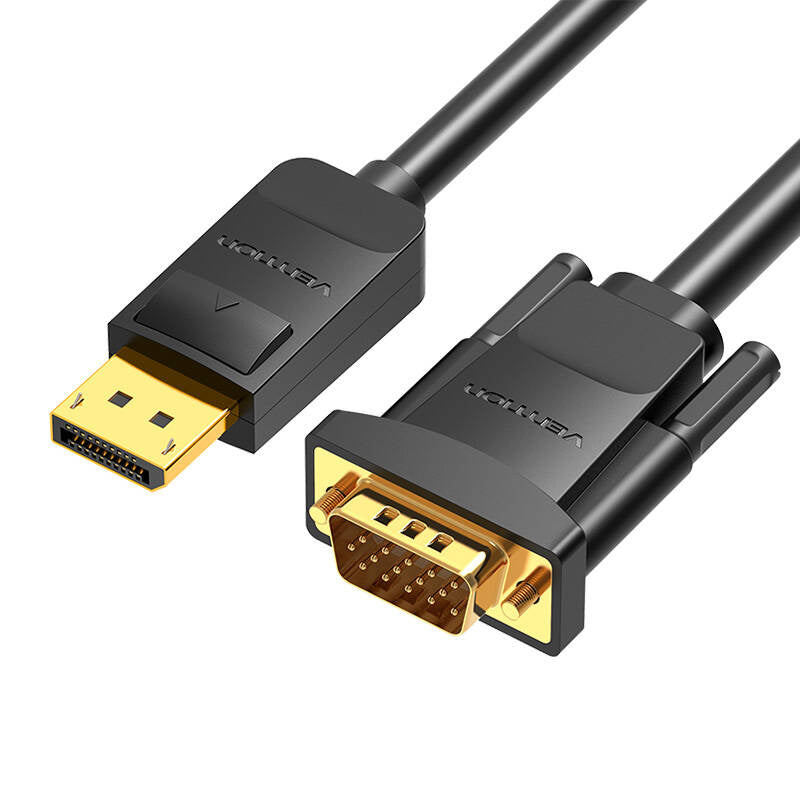 DisplayPort til VGA Kabel Vention HBLBI 3m, 1080P 60Hz (Sort)