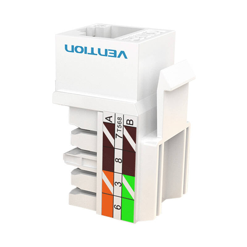 Keystone Jack Coupler Cat.5E UTP 180-graders ventil IPBW0 Hvid