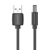 Power Cable USB 2.0 til DC 5,5 mm Barrel Jack 5V Vention CEYBF 1m (sort)
