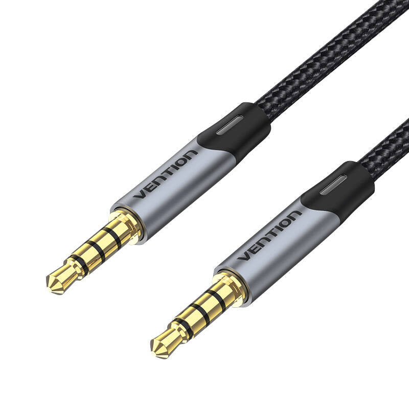Kabel Audio TRRS 3,5 mm mini jack Vention BAQHF 1 m Grå