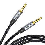 Kabel Audio TRRS 3,5 mm mini jack Vention BAQHF 1 m Grå