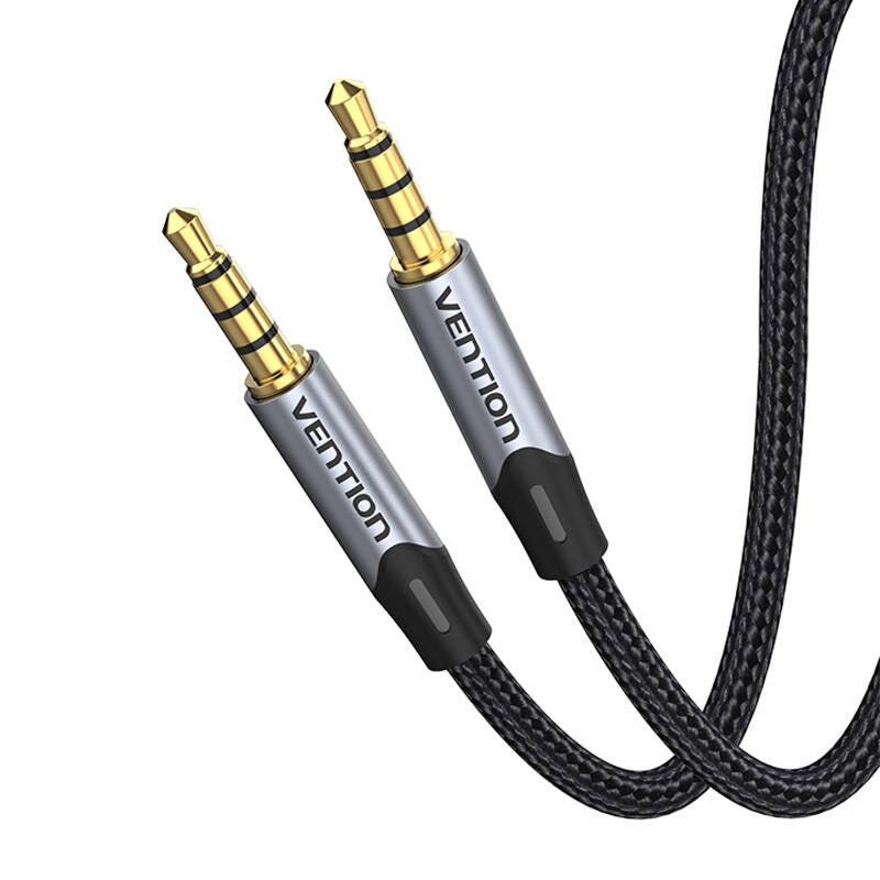 Kabel Audio TRRS 3,5 mm mini jack Vention BAQHF 1 m Grå