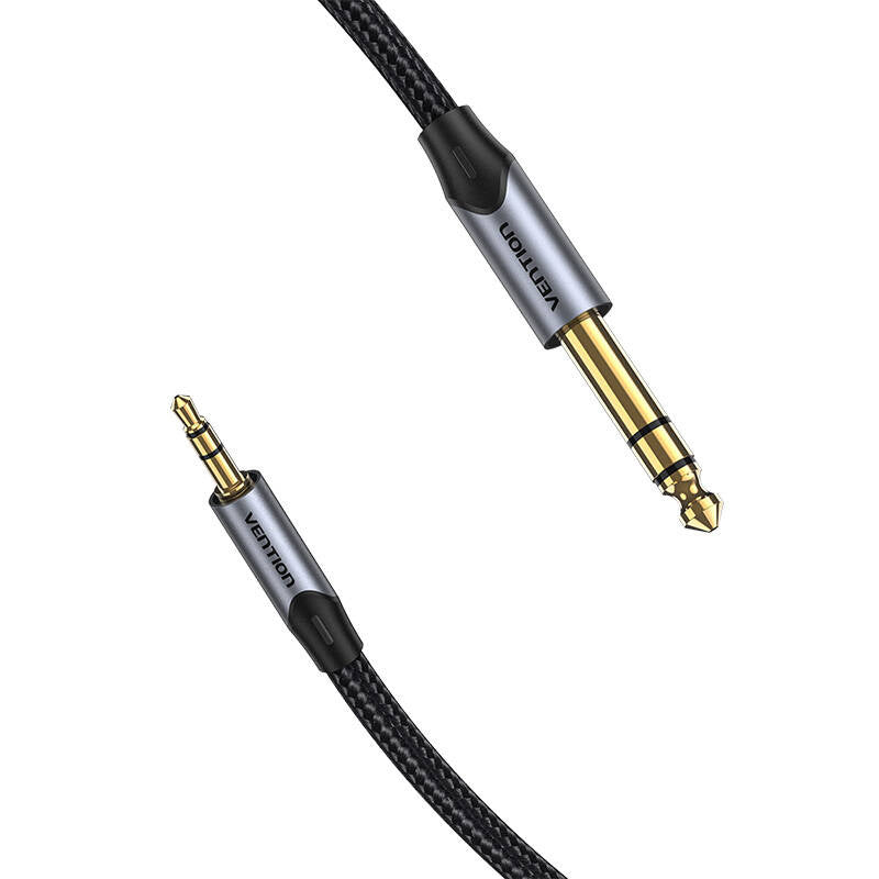 Kabel Audio 3,5 mm TRS til 6,35 mm Vention BAUHJ 5 m Grå