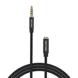 Audio kabel TRRS 3,5 mm mandlig til 3,5 mm kvindelig Vention BHCBF 1 m sort