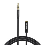 Audio kabel TRRS 3,5 mm mandlig til 3,5 mm kvindelig Vention BHCBJ 5 m sort