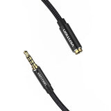 Audio kabel TRRS 3,5 mm mandlig til 3,5 mm kvindelig Vention BHCBJ 5 m sort