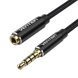 Audio kabel TRRS 3,5 mm mandlig til 3,5 mm kvindelig Vention BHCBJ 5 m sort