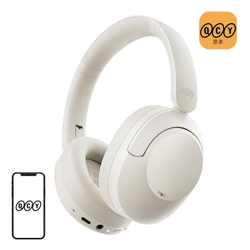 Trådløse hovedtelefoner QCY ANC H4 (hvid)