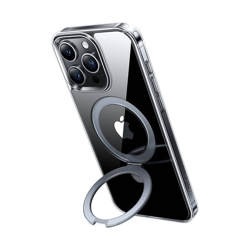 Torras telefonfoder UPRO Ostand Clear til iPhone 15 PRO (gennemsigtig)